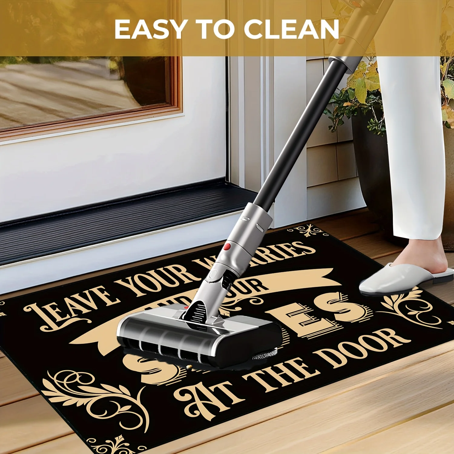 VIKAMA Leave Your Worries And Shoes Doormat Welcome Entrance Carpet Indoor Home Decor Bathroom Floor Mats Welcome Carpet