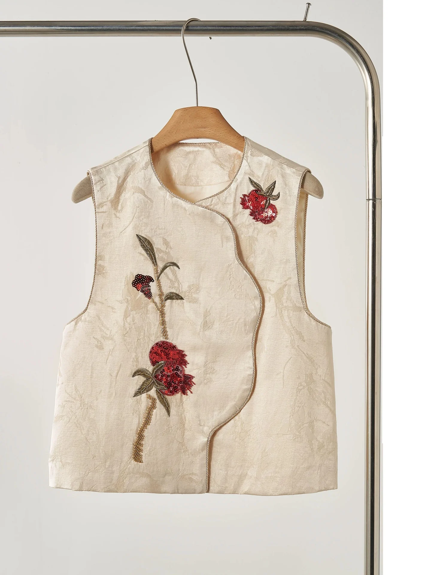 

Женский жилет Ele с вышивкой и цветочным узором, новая коллекция весна-лето, в китайском национальном стиле, модный, для повседневной носки