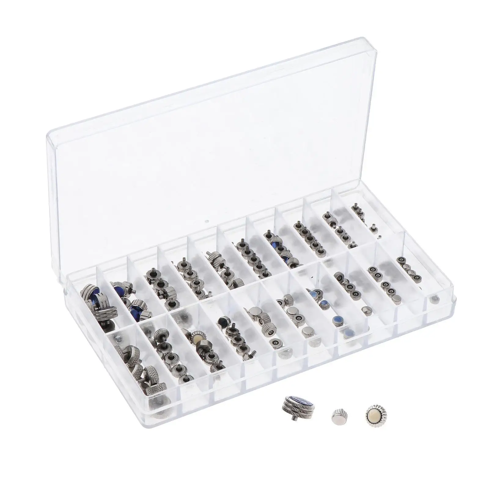 

180Pcs/Box Watch Crown Parts Repairing Tool Watch Accessories for Watchmakers