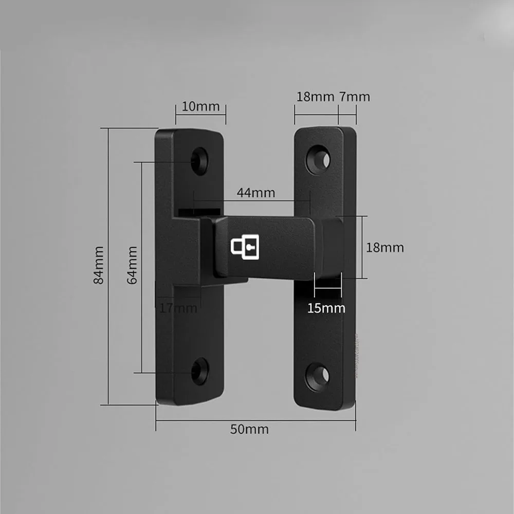 Heavy-Duty Flip Latch Lock 90 Degree Sliding/Swinging Door Lock Latch Bolt for Gate Barn Garage Garden Fence Shed Window Cabinet