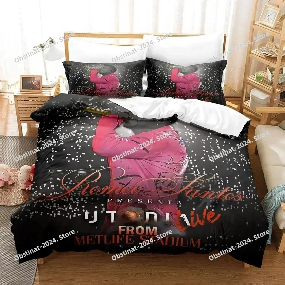 3D Romeo Santos Bedding Set Printed single Comforter Quilt Bed Cover Duvet Cover Pillow Case 3 Pieces Sets For Kids Adult Size