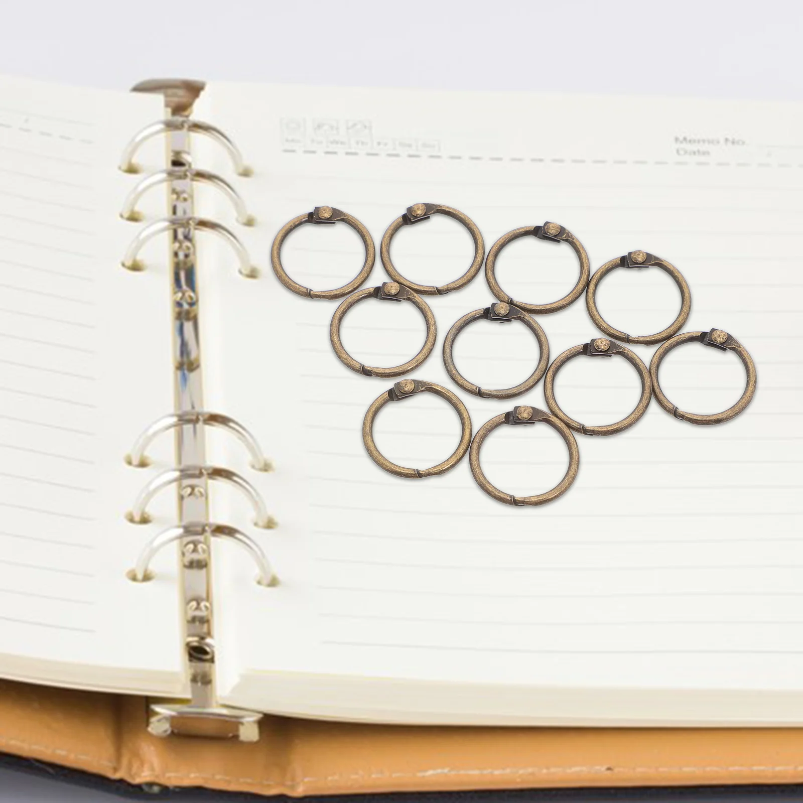 50pcs : Openable Metal Binder Rings For Notebooks Journals Planners Scrapbooks Index Cards Photo Albums Loose Leaf Organization