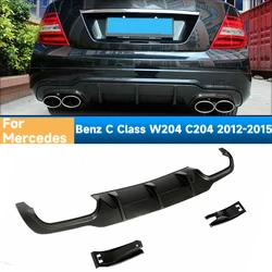 For Mercedes Benz C Class W204 C204 2012-2015 AMG Rear Bumper Diffuser Lip Rear Splitters Guard Car Accessories