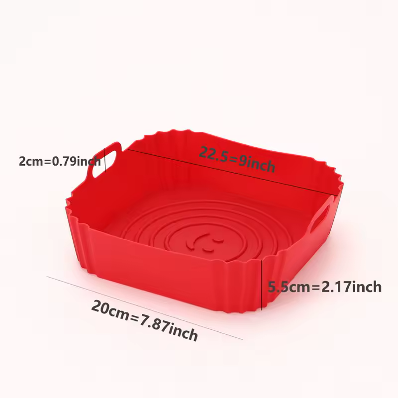 Reusable Airfryer Pan Liner Accessories Silicone Air Fryers Oven Baking Tray Pizza Chicken Airfryer Non-stick Silicone Mould - Image 8