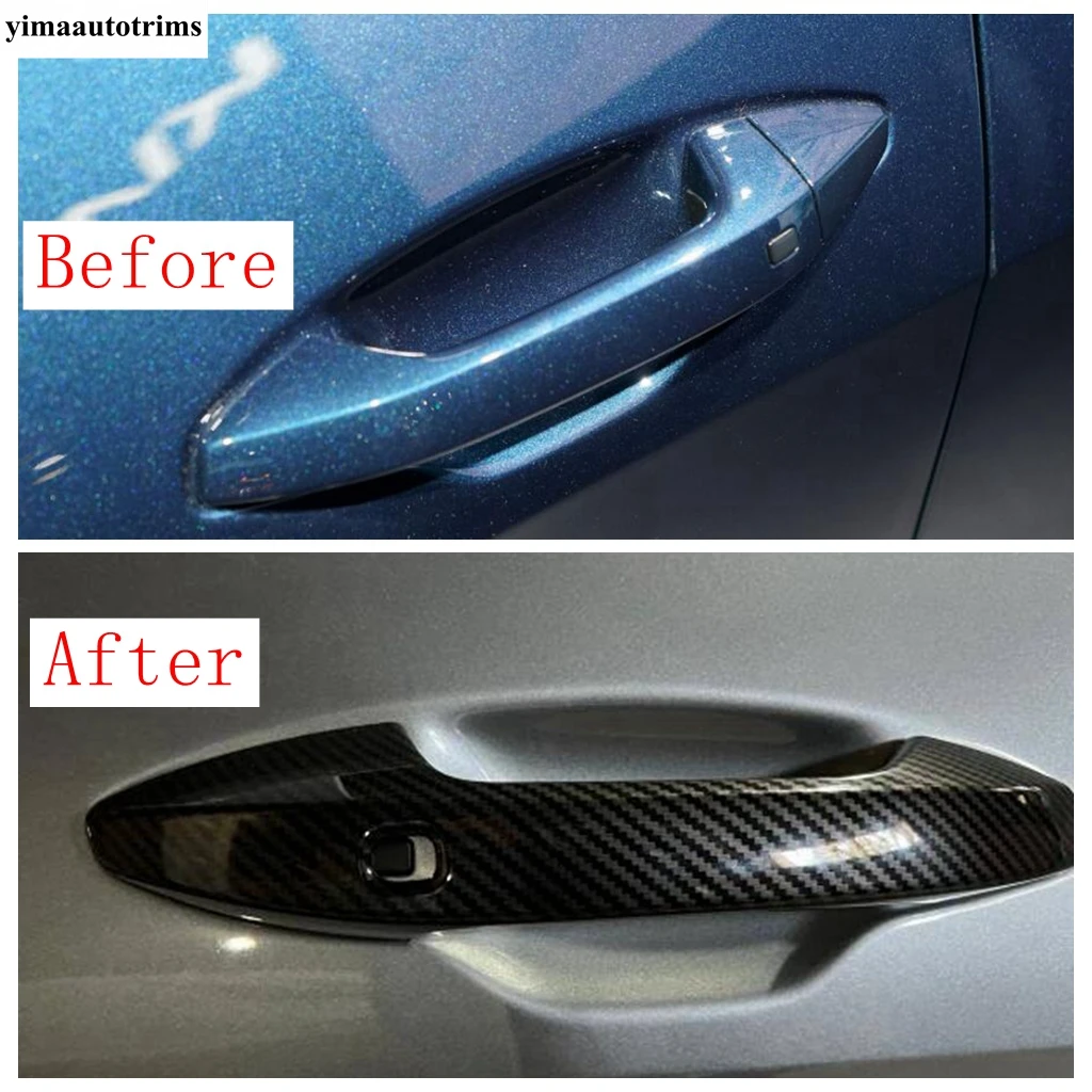 

Door Handle Bowl / Fuel Tank Cap / Rearview Mirror Cover Trim For Kia Sportage NQ5 2022 - 2025 Carbon Fiber Exterior Accessories