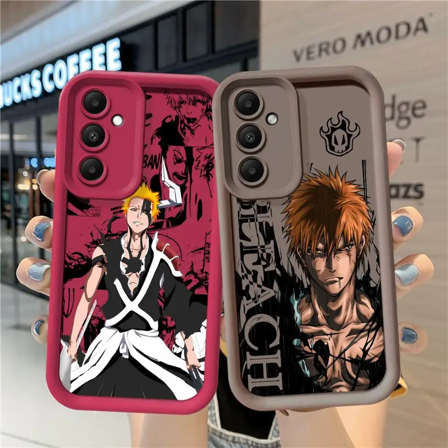 Anime Bleach Ichigo Phone Case for Samsung Galaxy A52s A54 A53 A71 A55 A52 A72 5G A73 A35 A25 A15 A51 Soft Cover