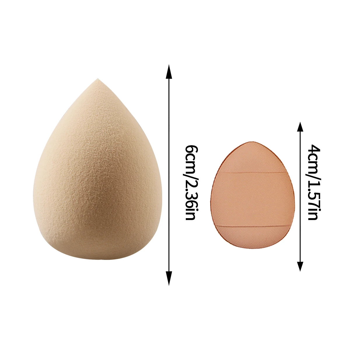 3 STKS grote superzachte spons schoonheid ei + 3 STKS non-stick duim concealer bladerdeeg professionele make-up tools voor beginners