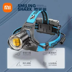 Xiaomi Smiling Shark High Power Strong Light headlight Outdoor lega di alluminio Outdoor lampada frontale impermeabile torcia frontale ad alto Lumen