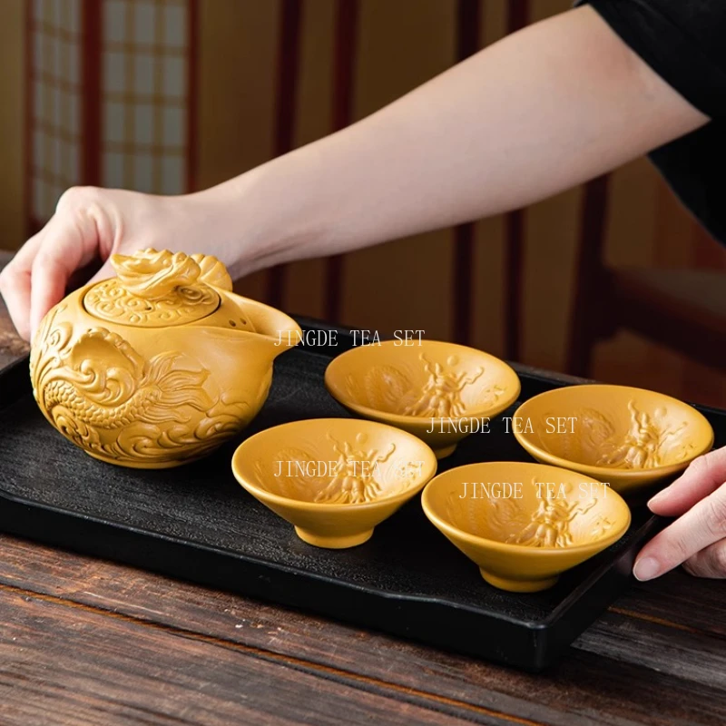 

Исин Цзыша Фолликул Чайник Чашка Kuaike Ручной Чайник Бытовой Китайский Чайный Набор Большой Горшок Ручной Работы Чайный Набор Кунгфу