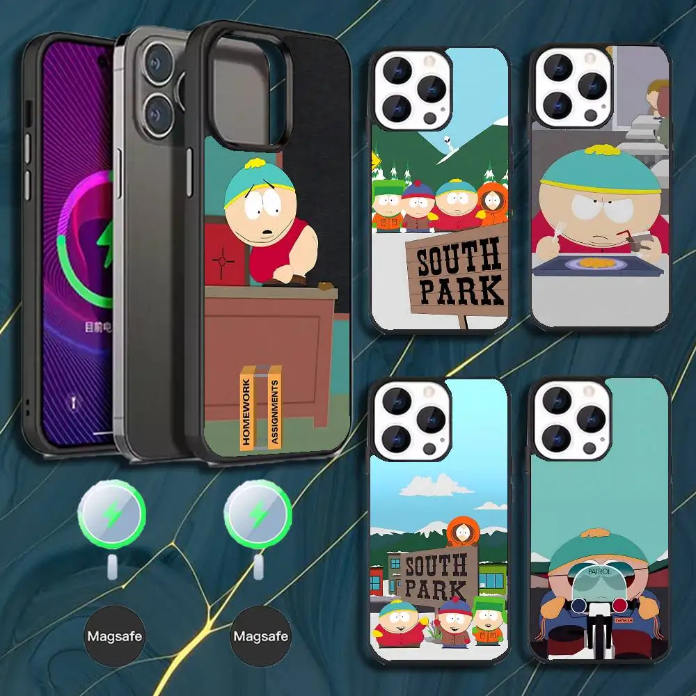 

Cartoon S-South Park Phone Case For iPhone 16,15,14,13,12,11,Pro,Max,Plus,Mini,Magsafe,Magnetic Wireless Charging Case