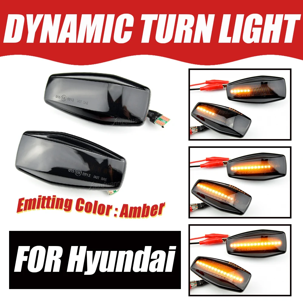 2pcs Fit For Hyundai Coupe (GK) 2002-2008 Indicator LED Side Marker Turn Signal Light Fit For Hyundai Matrix (FC) 2001-2010