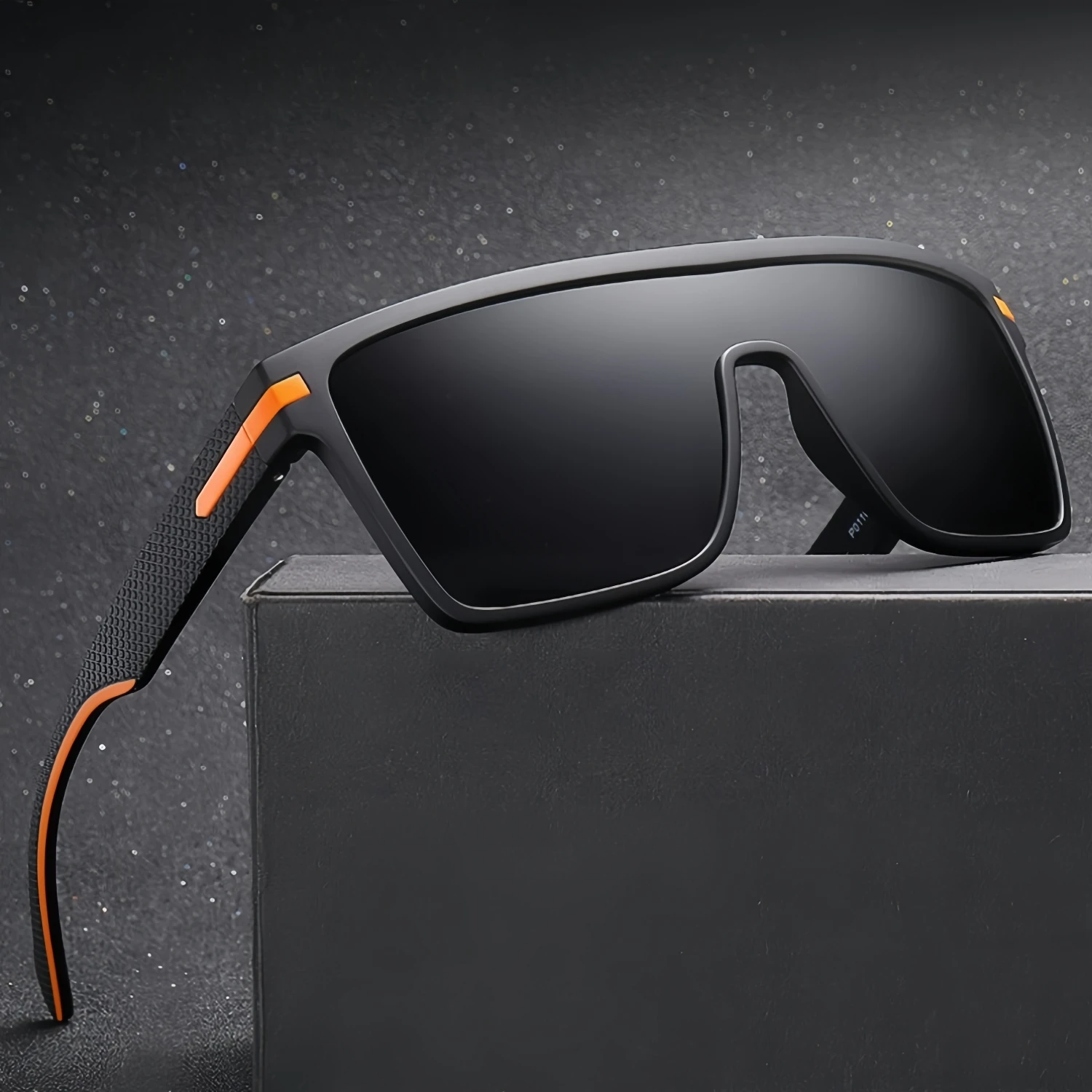 Übergroße, quadratische Mode-Sonnenbrille, monolithische UV400-Linse für Autofahren, Urlaub, Alltag, Unisex, Retro-Schild, klassische Eleganz