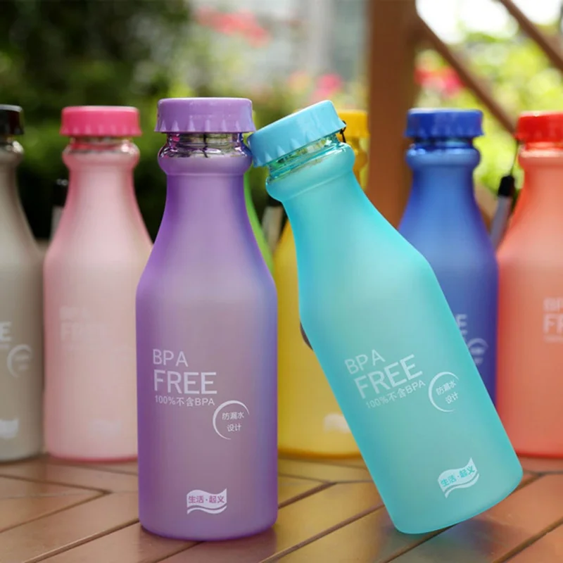 550ML Portable Transparent Suspender Plastic Cup Outdoor Camping Traveling Water Bottles