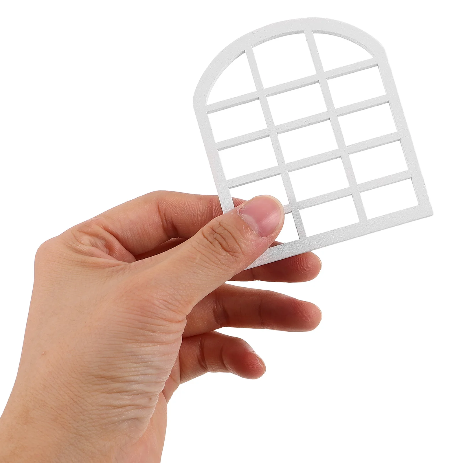 

5pcs Miniature Window Frame 1:12 Scale Realistic Wooden Dollhouse Accessories Diy Mini House Decoration Simulated Window For