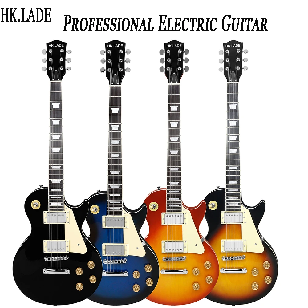 

HK.LADE Classic Electric Guitar 6 Strings 22 Frets Technology Wood Fingerboard with Bag Pick Necessary Guitar Parts