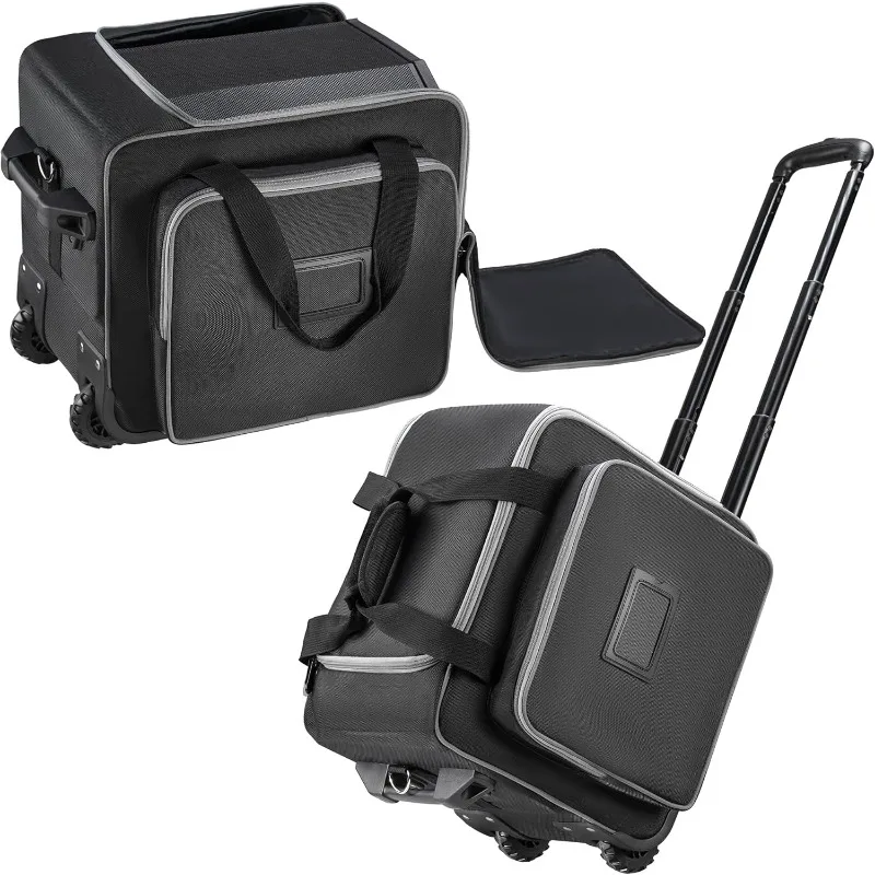 Speaker Bag with Wheels Compatible with Bose S1 Pro / S1 Pro+ / Partybox Encore Essential, Rolling Speaker Carrying Soft Case wi