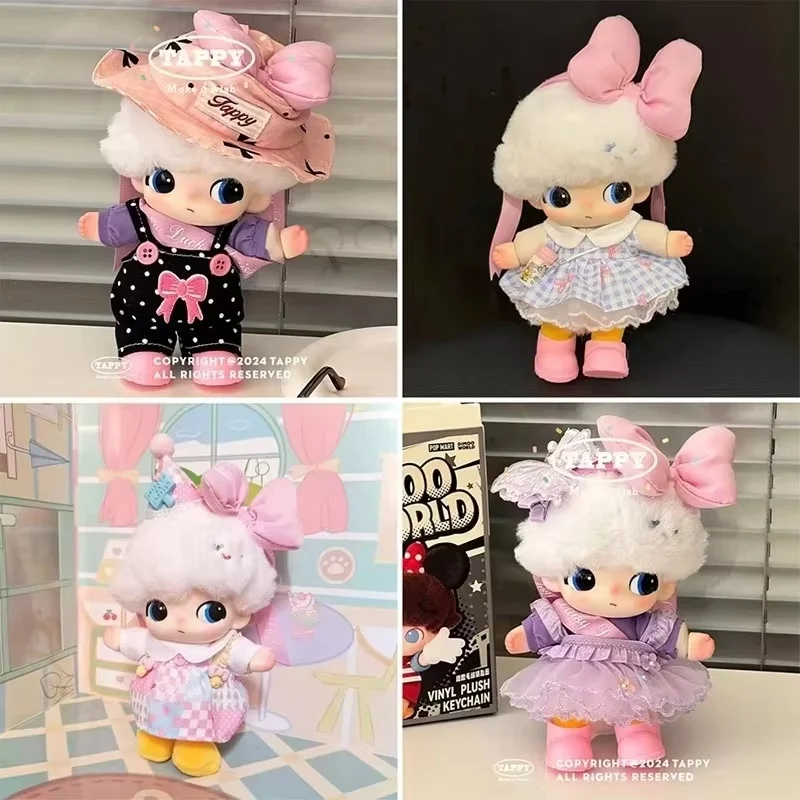 

10/15/17cm Doll Clothes for Dimoo Vinyl Keychain Colorful Dress Pearl Necklace Purple Sweater Glittering Elegant Purple Cardigan