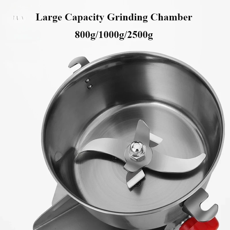 Chinese Herbal Grinder Big Capacity 800/1000/2500G Coffee Machine Grain Spices Mill Medicine Wheat Mixer Dry Food Grinder