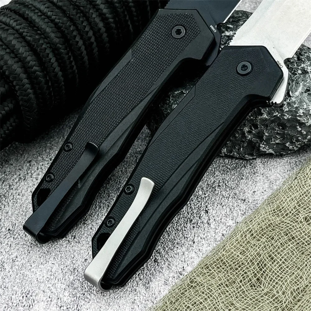 رائجة البيع في الهواء الطلق 2041 جيب سكين للفرد النايلون الألياف الزجاجية الصيد بقاء سكين تخييم مقبض D2 شفرة فولاذية أداة متعددة الاستخدام