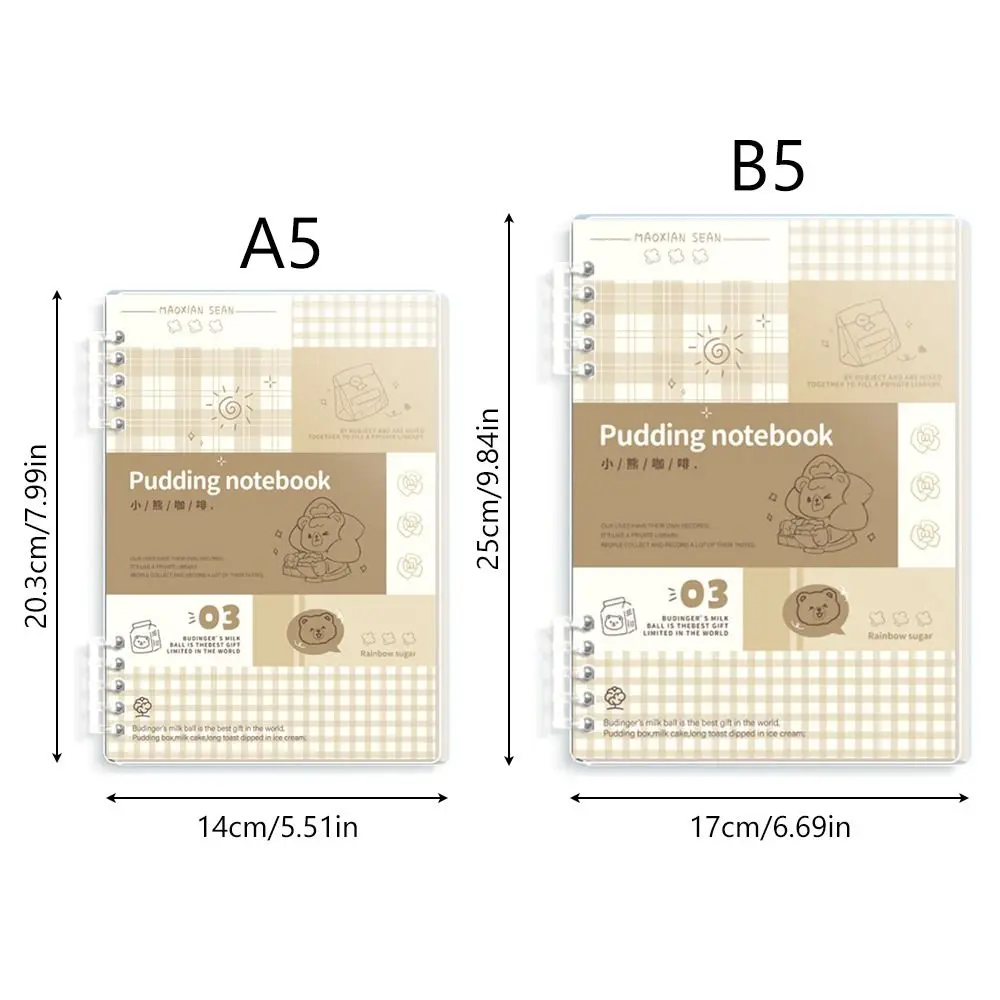 60Sheets/Book High Quality A5/B5 Loose Leaf Notebook Thick Horizontal Line Inner Pages Diary Book Notepad School Office