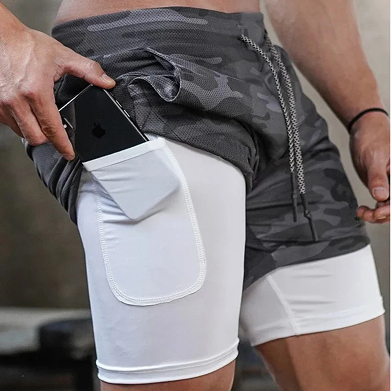 Mens 2 in 1 Running Shorts 5\