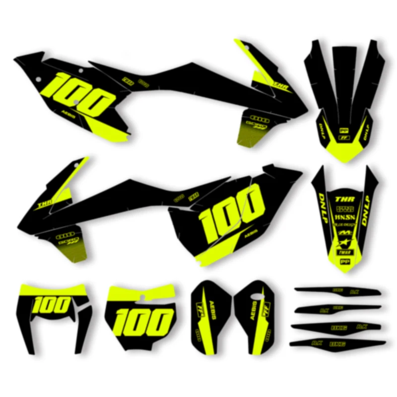 

Powerzone For KTM SX SXF 2016-2018 EXC XCW 2017-2019 125- 500cc Motorcycle Graphics Backgrounds Decal Stickers Kits