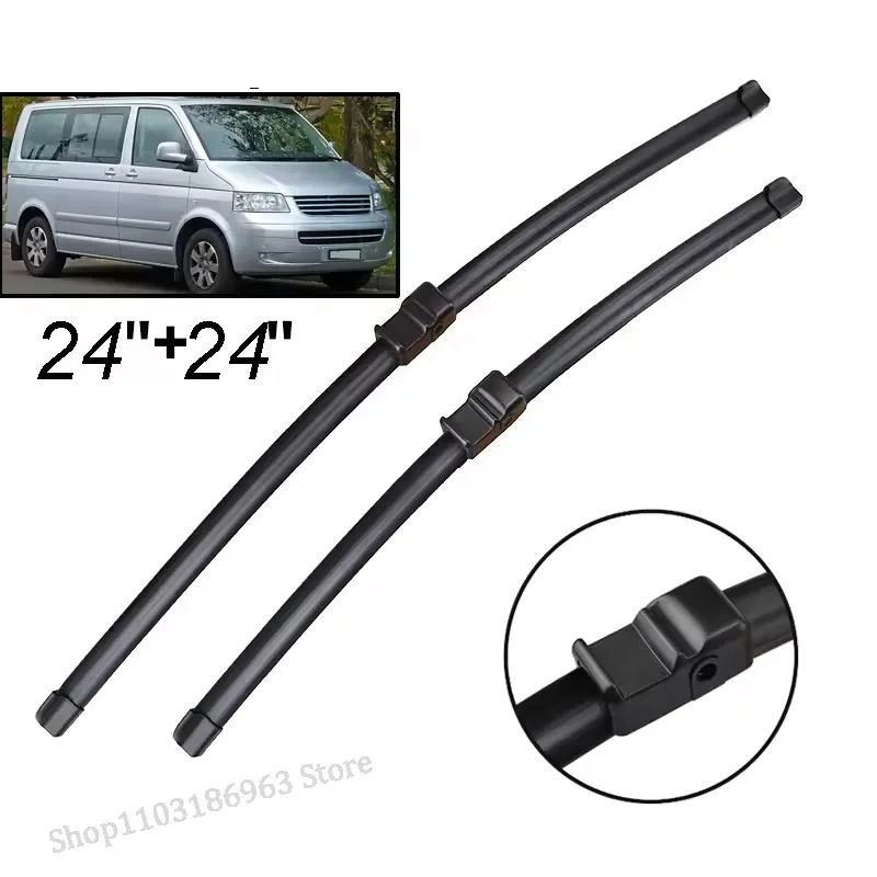 

Wiper LHD Front Wiper Blades For VW Caravelle Transporter T5 2003 - 2006 Windshield Windscreen Window Rain Brush 24"+24"