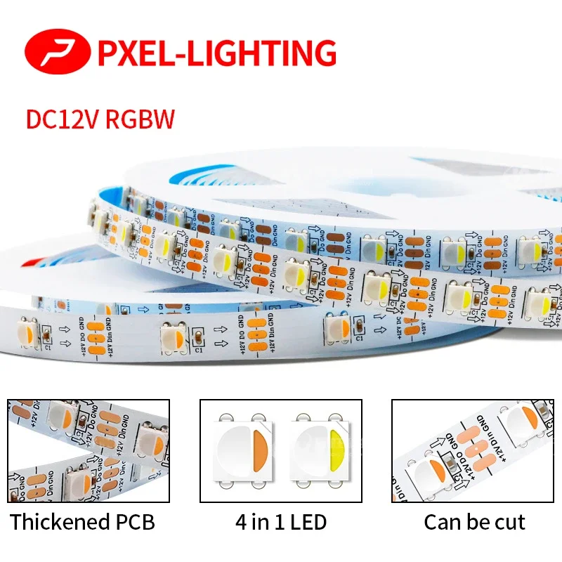 SK6812 5V 12V adresowalna taśma LED RGBW RGBWW 4 kolory w 1 SK6812 IC SMD 5050 RGB ciepła biała taśma lampowa elastyczna listwa świetlna