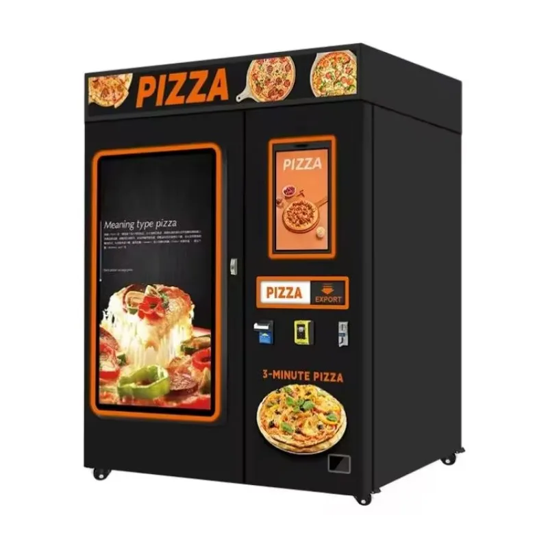 Customized 32 Inch Touch Screen Hot Food Pizza Making Machines Distributeur Automatic Lets Pizza Vending Machine