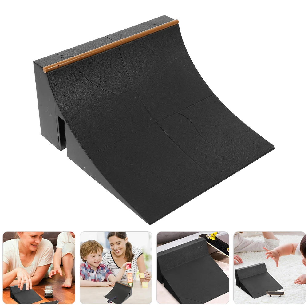 

2pcs Finger Skateboard Ramp Reusable Plastic Kids Training Party Favor Gift Obstacle Props Parts Scooter Park