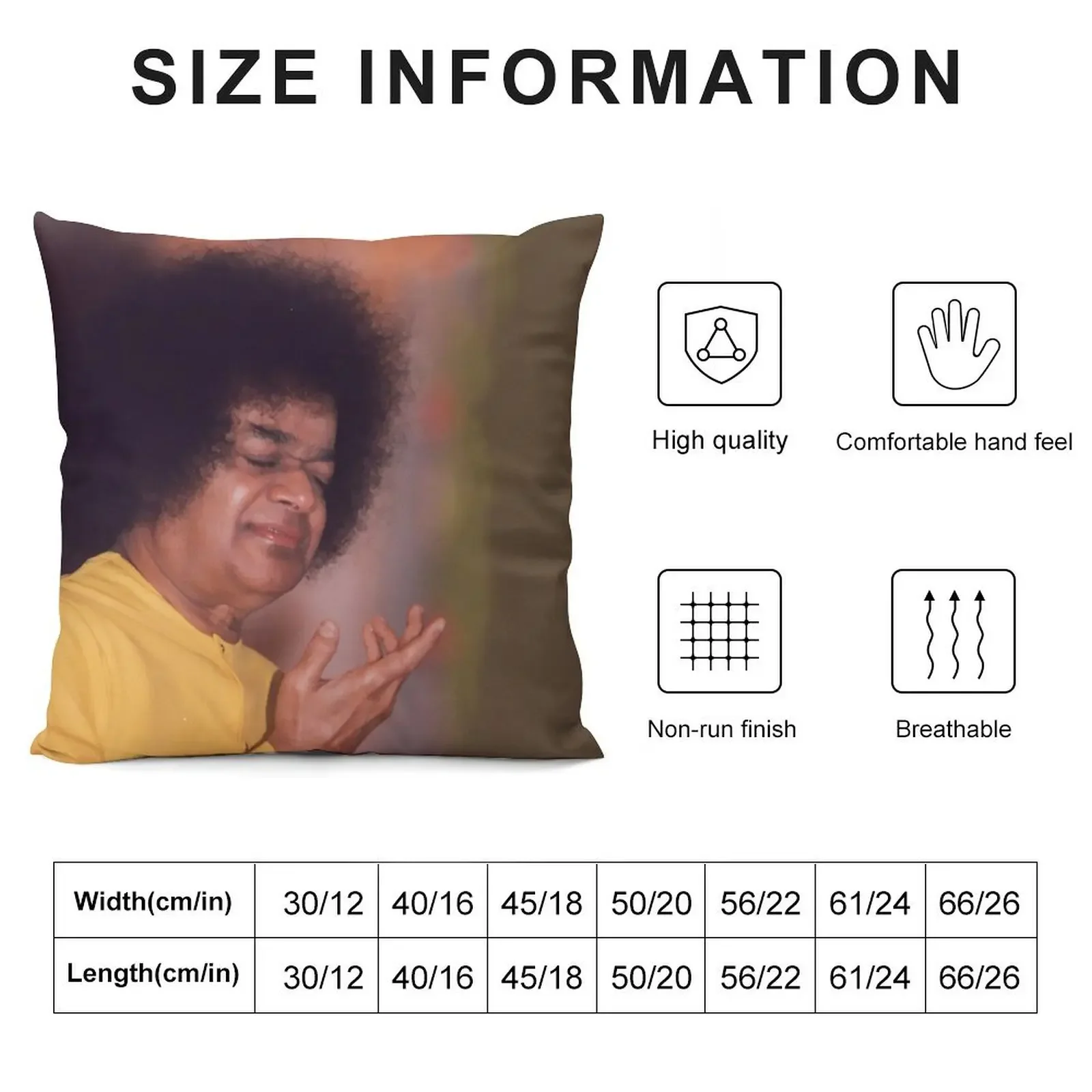 Sathya Sai Baba Close up High Resolution Picture for Print Throw Pillow luxury home accessories pillow