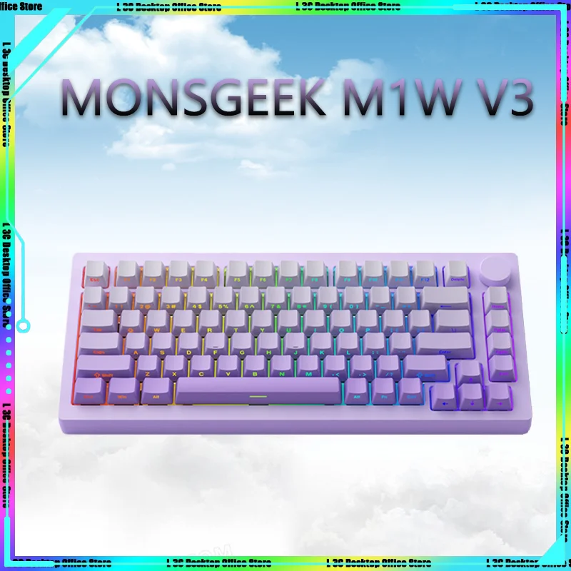 MONSGEEK M1W V3 Tri-Mode Customized Mechanical Keyboard Wireless Bluetooth All Aluminum Shell Gasket Full Key Hot Swap 6000mAh