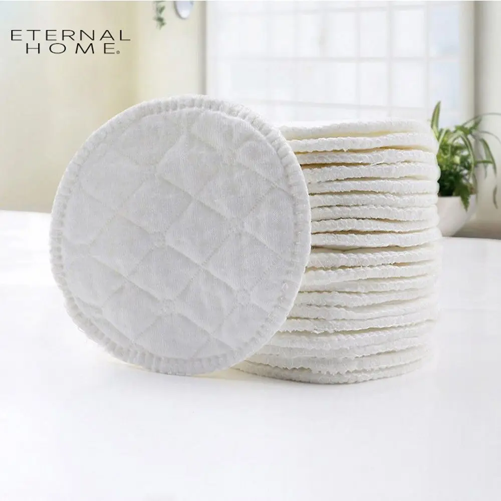 Hot Useful 12pcs Mammy Breastfeeding Absorbent Maternal Anti-overflow Ecological Cotton Reusable Nursing Washable Breast Pads