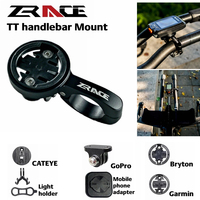 Bike Computer Holder TT Handlebar Mount Bicycle Out Front Mount Suitable for Garmin Bryton IGPSPORT Camera Adapter