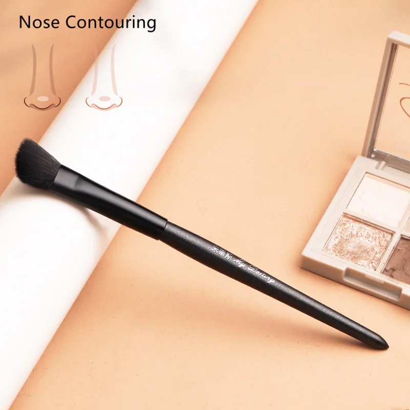 MyDestiny Classic Black Angled Shading Makeup Brush - Eye/Nose Contouring Highlighting Cosmetics Brush Tool