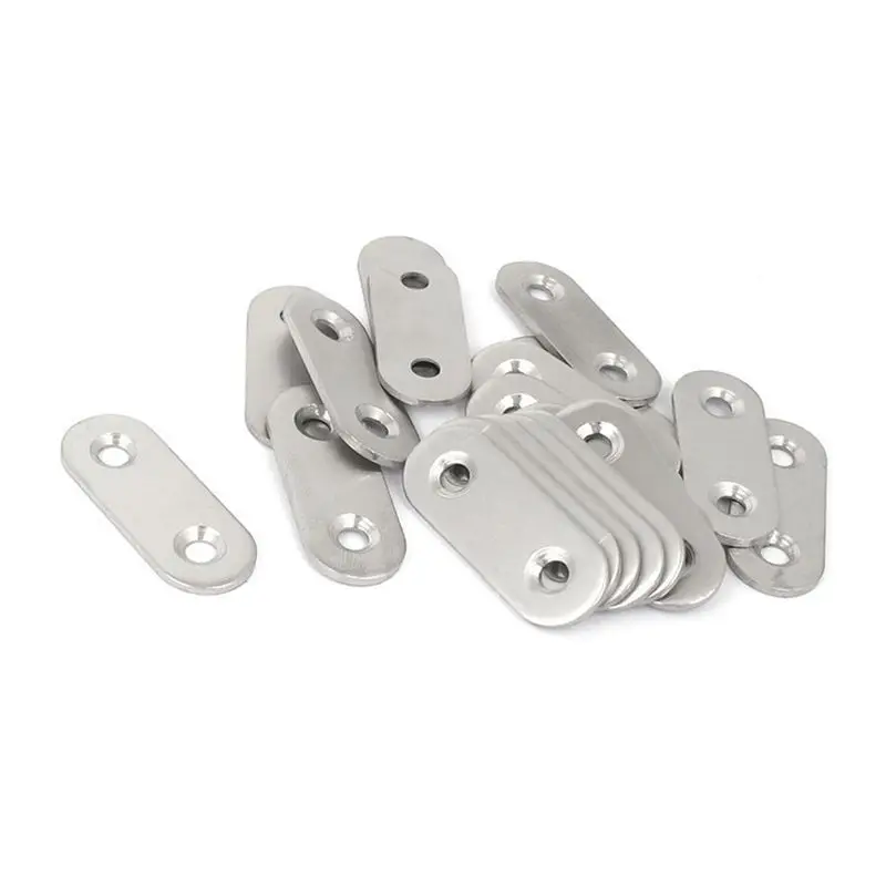 CYCLI-Stainless Steel Flat Bracket Straight Mending Fixing Plates 40Mm 40Pcs