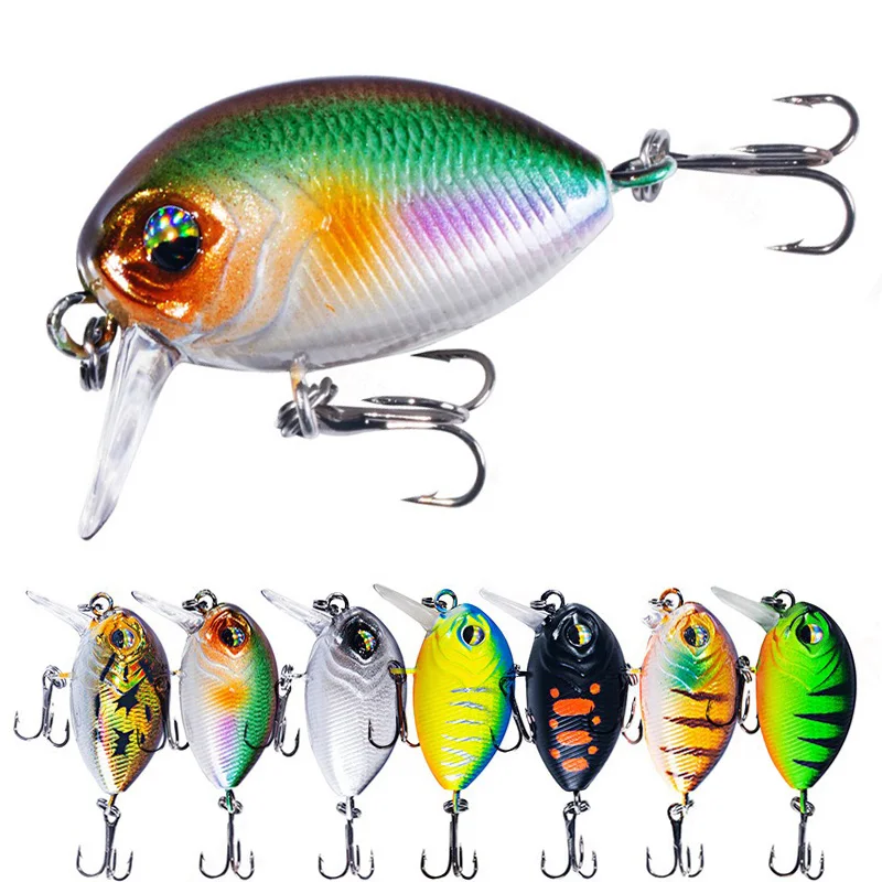 New Peche Japanese Design Hard Fishing Lure 38mm 3.8g Mini Wobblers Crank Bait For Pike Floating Crankbait Pesca