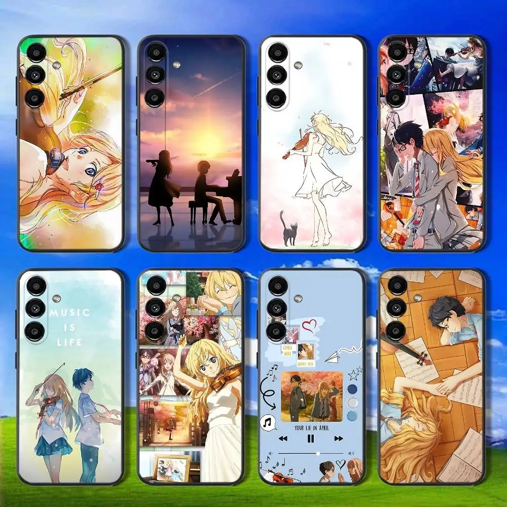 

Yours Lies in A-April Phone Case For Samsung Galaxy A13,A21s,A22,A31,A32,A52,A53,A71,A80,Soft Black Shell