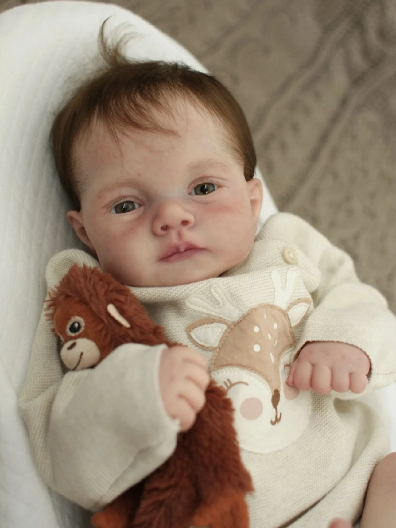 Cokela 20 بوصة/50 سنتيمتر دمية طفل حقيقي ريال لمسة ناعمة الطفل واقعية سيليكون تولد من جديد دمية طفل مع الشعر الاصطناعي المزروع يدويا