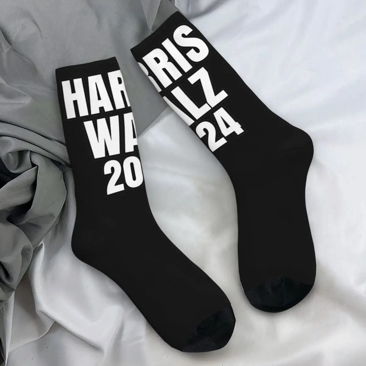 Harris Walz 2024 Socks Autumn Stockings Harajuku Unisex Men Warm Soft Socks Pattern Skateboard Anti Slip Socks