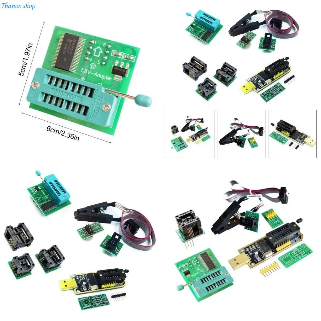 CH341 24 25 Series EEPROM Flash BIOS USB Programmer Module Electronic SOIC8 SOP8 X37A
