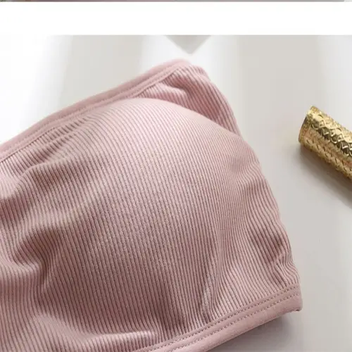 Imagen 2 del producto Sujetador Invisible sin tirantes para el pecho, Top de tubo Sexy de algodón, vestido interior, lencería femenina, envolturas en el pecho, moda de verano