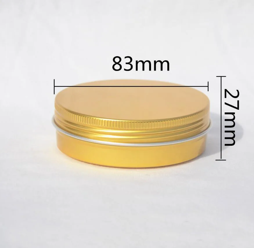 100 جرام الألومنيوم جرة وعاء زجاجة الشاي القصدير يوم كريم الليل قناع هلام الرطوبة مصل الفن مسمار الشمع العناية بالبشرة مستحضرات التجميل التعبئة