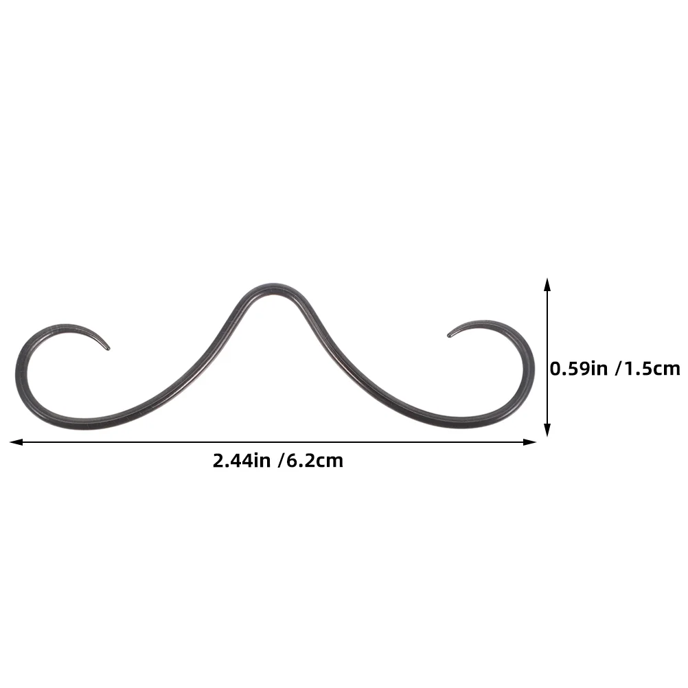 2 ชิ้นเครื่องประดับจมูกหนวด Prop Man แหวนสแตนเลสน่ารัก Septum เครื่องประดับ