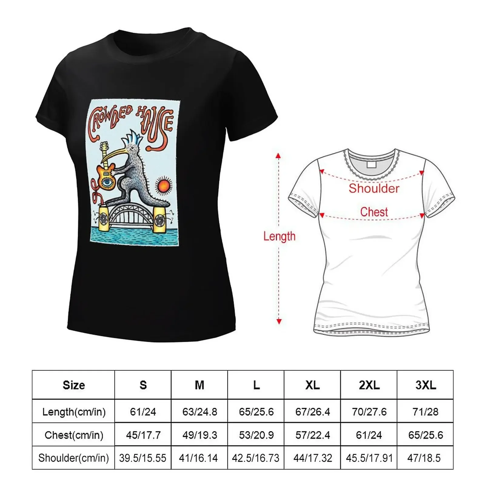 CROWDED HOUSE MERCH T-shirt cute clothes kawaii clothes T-shirt Women