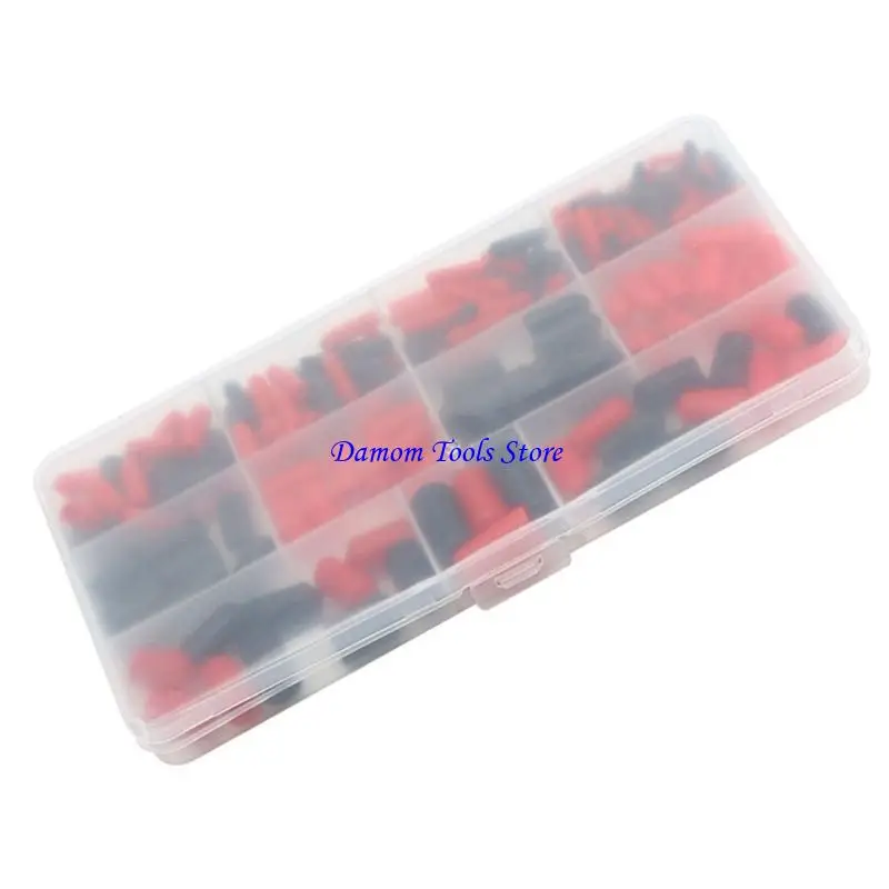 57BE Professional 160pcs Insulating End Covers Rubber Insulation Caps Multiple for Safe Electrical Installations & Repairs