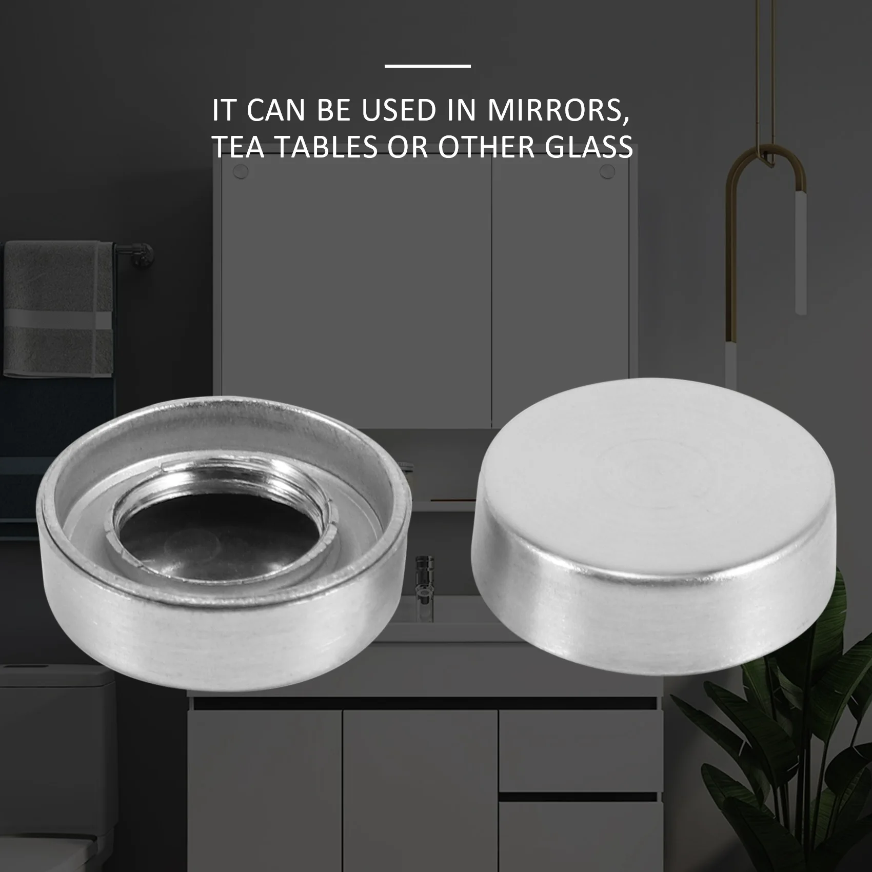 AT77 16mm ステンレスミラー爪スクリューキャップ (8本入)