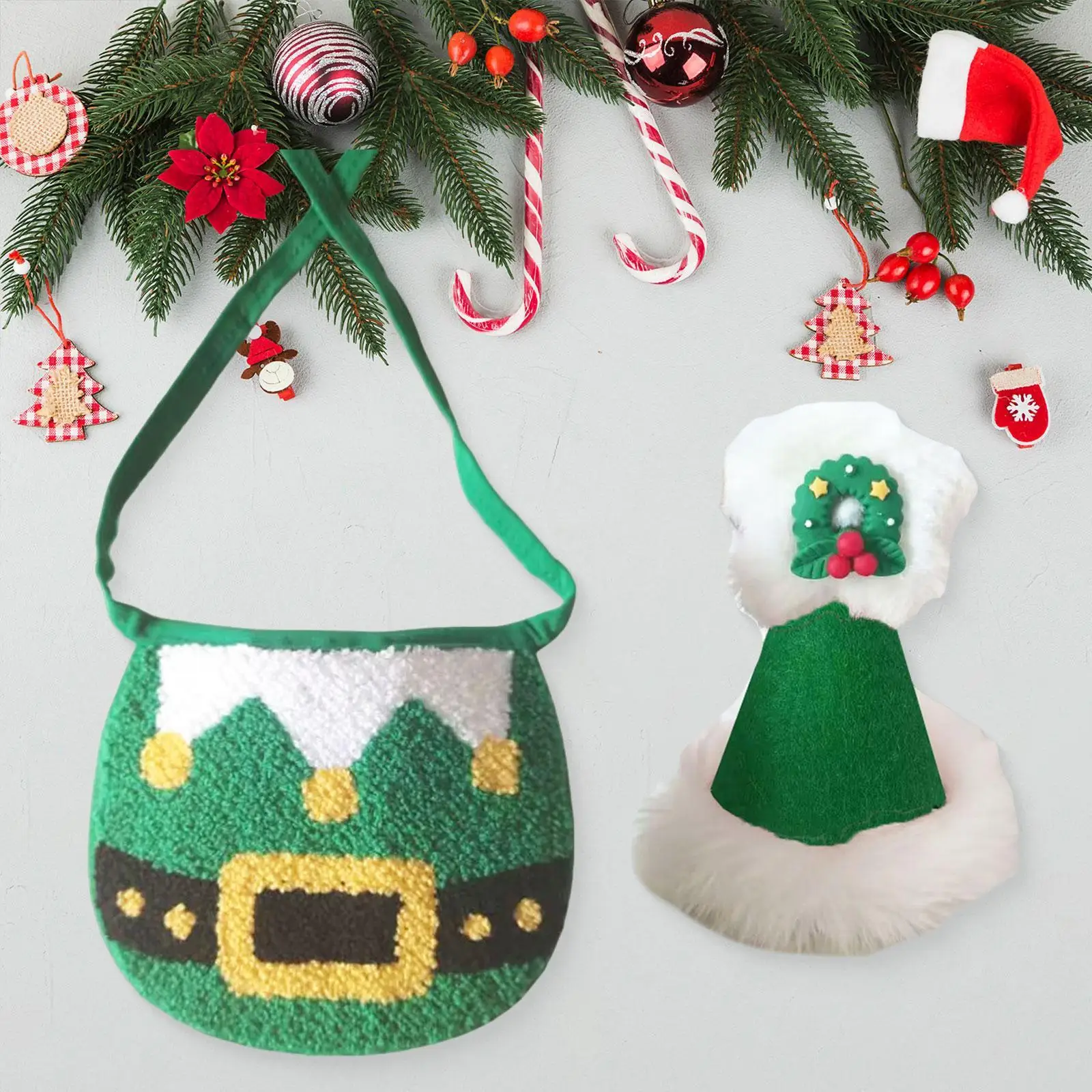 مريلة للحيوانات الأليفة لعيد الميلاد مع قبعة للحفلات والمهرجانات، هدية رائعة من البوليستر، وشاح لطيف للعطلات، إكسسوارات أزياء للحيوانات الأليفة سهلة التنظيف