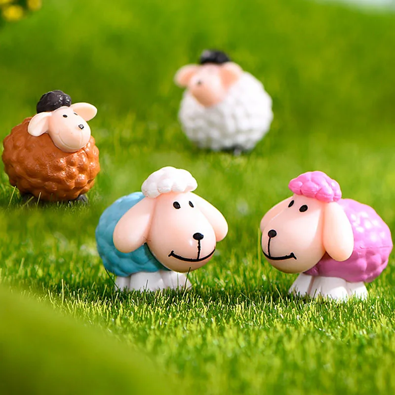 1PC Long Ears Sheep Animal Miniature Fairy Garden Home Houses Decoration Mini Craft Micro Landscaping Decor DIY Accessories