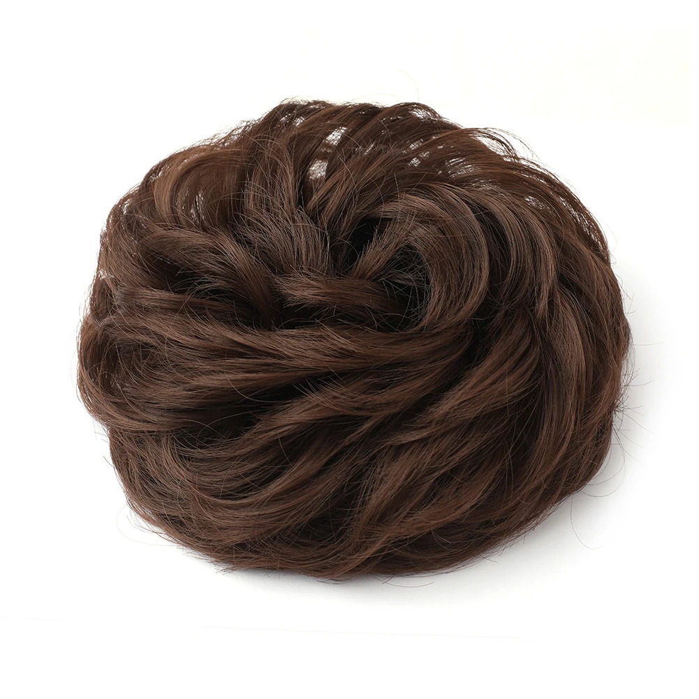 Großes, unordentliches Dutt-Haarteil, gewellt, lockig, Haargummis, synthetischer Chignon, Pferdeschwanz, Haarverlängerungen, gefälschter Chignon, Hochsteckfrisur-Haarteile für Frauen